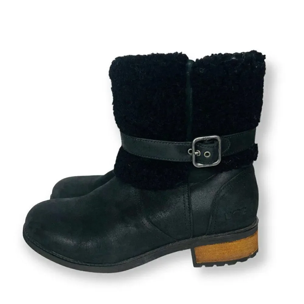 UGG Blayre II Water Resistant Boots Black Women's 8-8.5‎
